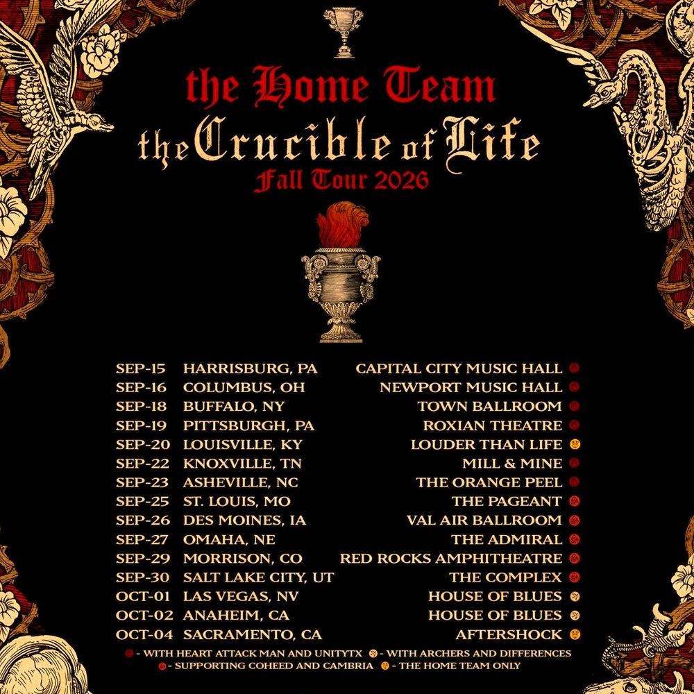 THE HOME TEAM THE CRUCIBLE OF LIFE US 2026 SETLIST PLAYLIST