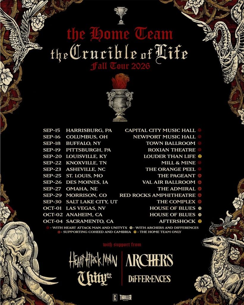 THE HOME TEAM THE CRUCIBLE OF LIFE US 2026 SETLIST PLAYLIST