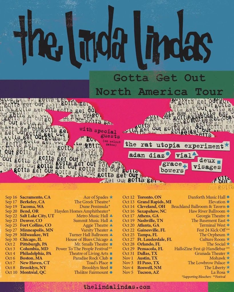 THE LINDA LINDAS GOTTA GET OUT NORTH AMERICA TOUR 2026 Setlist Playlist