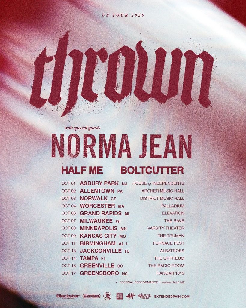 THROWN / NORMA JEAN US TOUR 2026 Setlist Playlist
