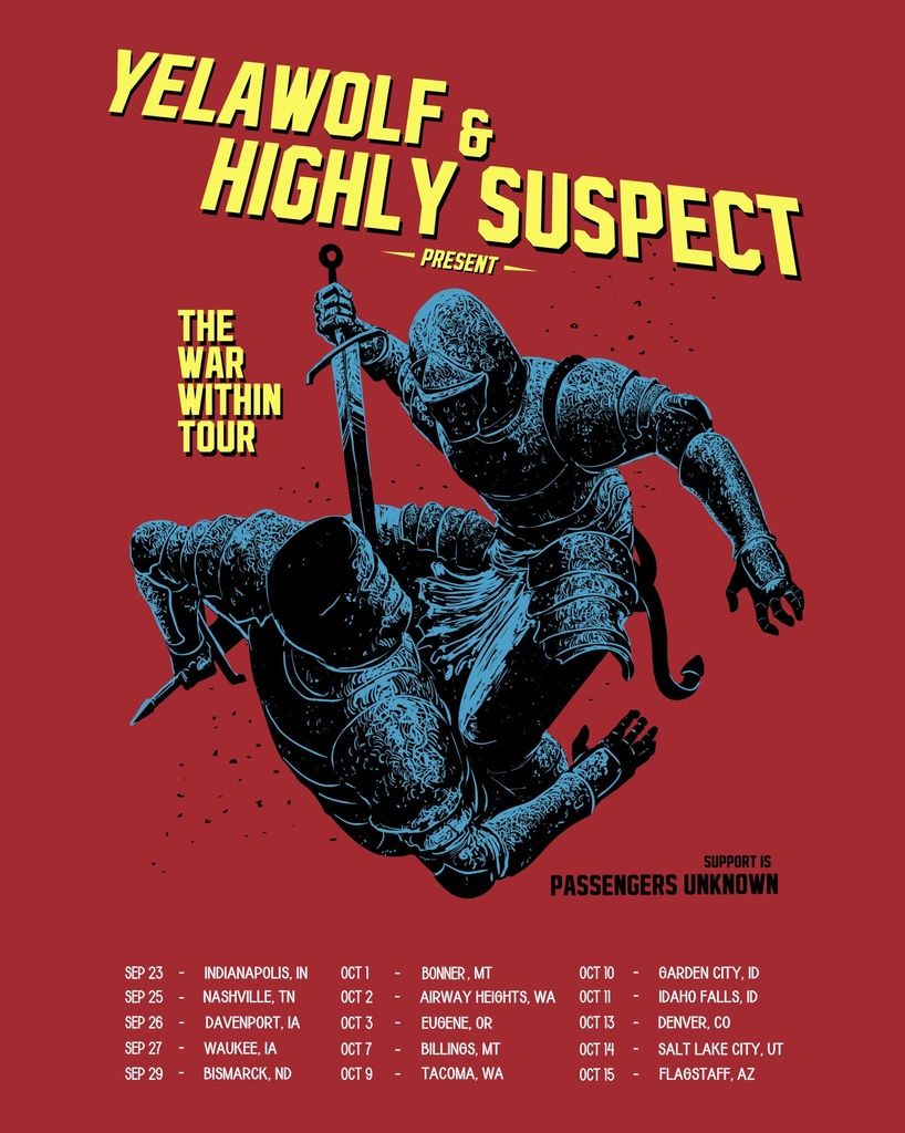 YELAWOLF & HIGHLY SUSPECT THE WAR WITHIN TOUR US 2026 Setlist Playlist
