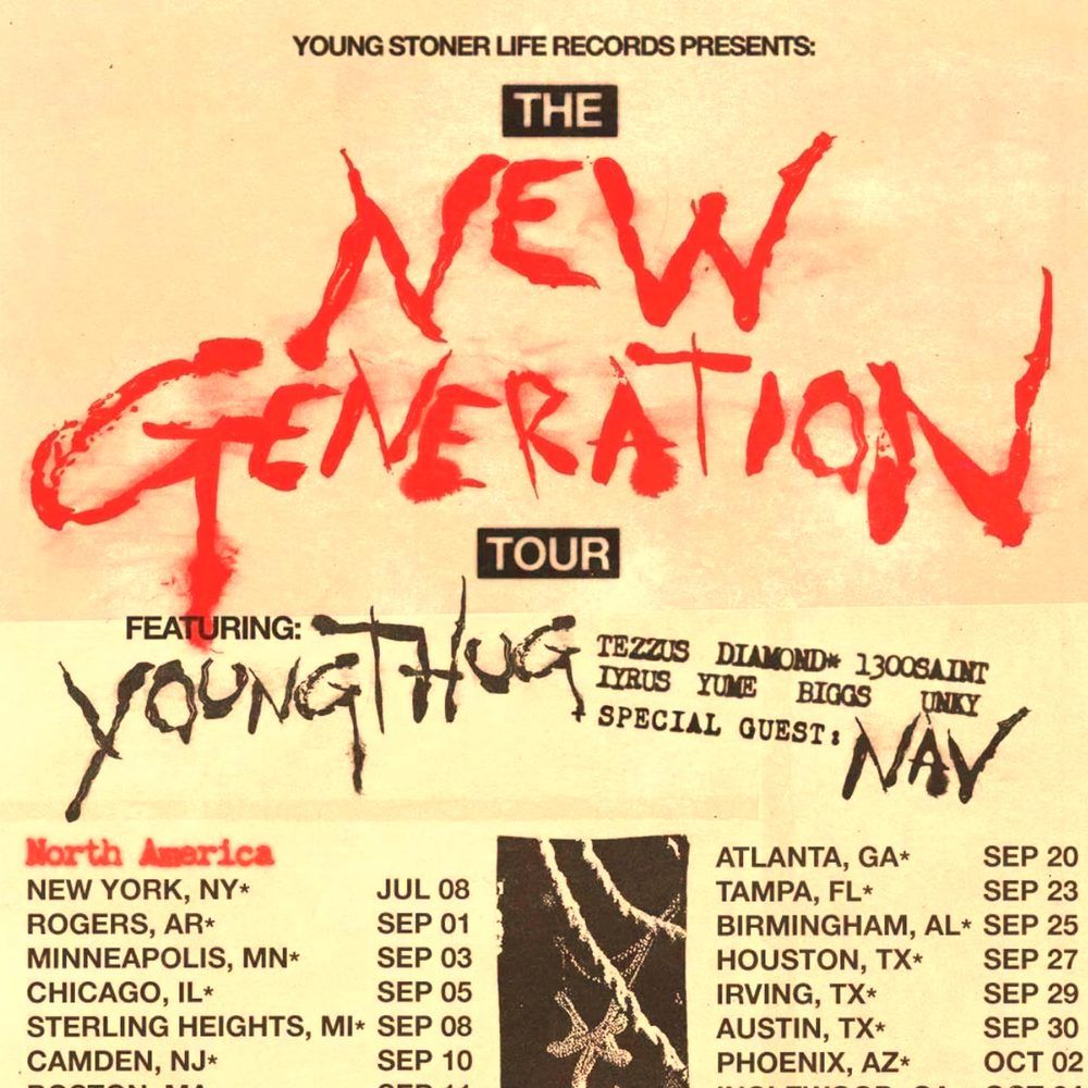 YOUNG THUG THE NEW GENERATION TOUR North America / Europe 2026 Setlist Playlist