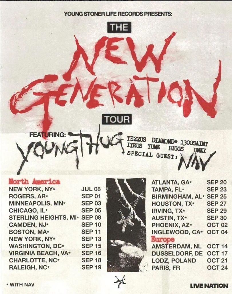 YOUNG THUG THE NEW GENERATION TOUR North America / Europe 2026 Setlist Playlist